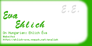 eva ehlich business card